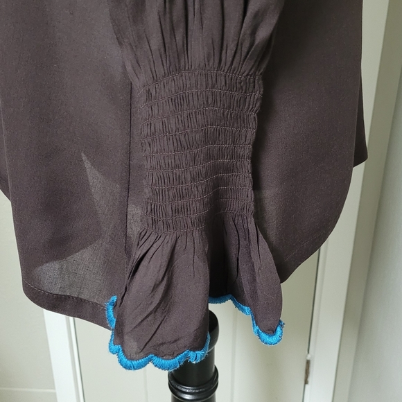 Double D Ranch Cactus Rose Boho Western Top Size Small - Picture 4 of 15